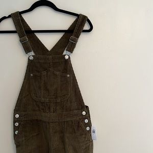 NWT Olive Green Corduroy Overalls
